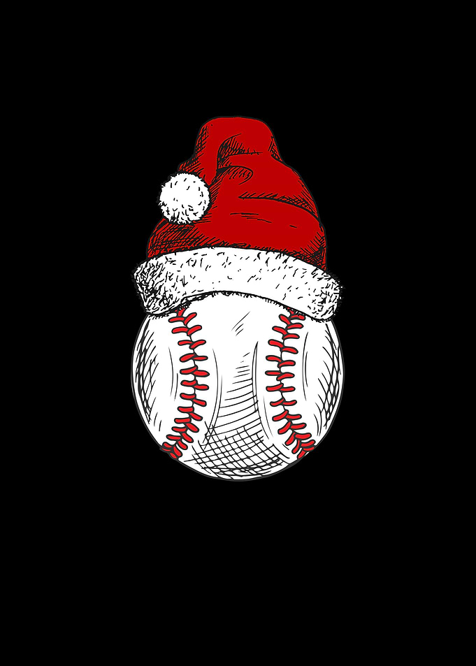 Baseball Ball Santa Hat