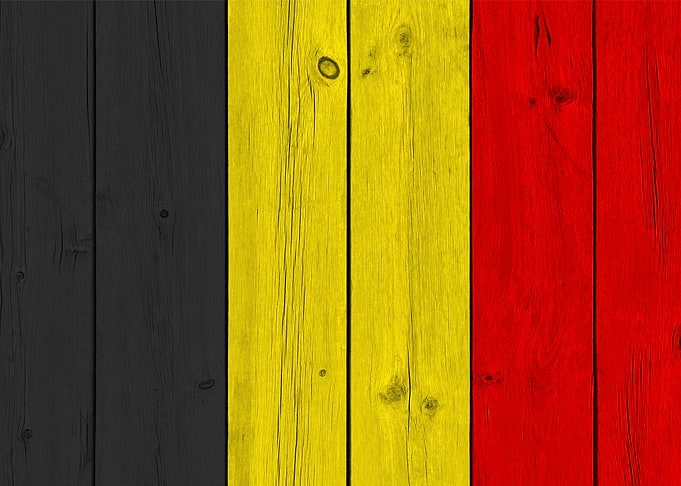 Wood Texture Belgium Flag