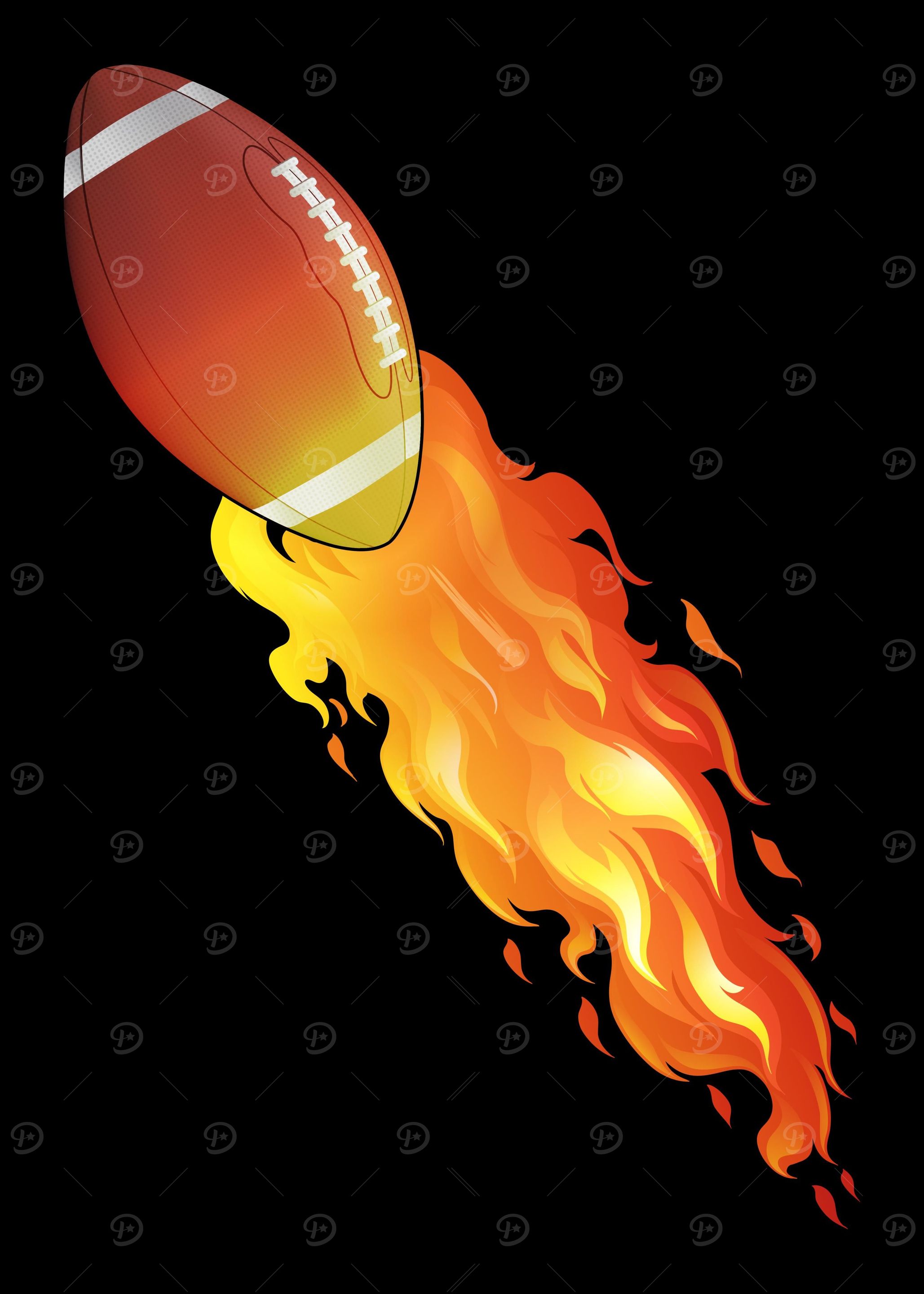 American Football Flames