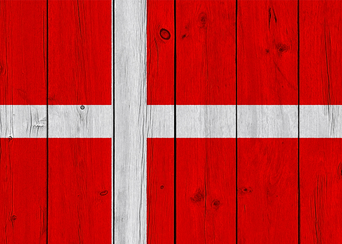 Wood Texture Denmark Flag
