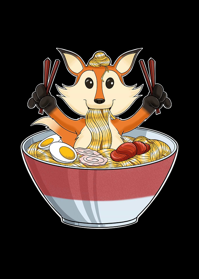 Kawaii Fox Japanese Ramen