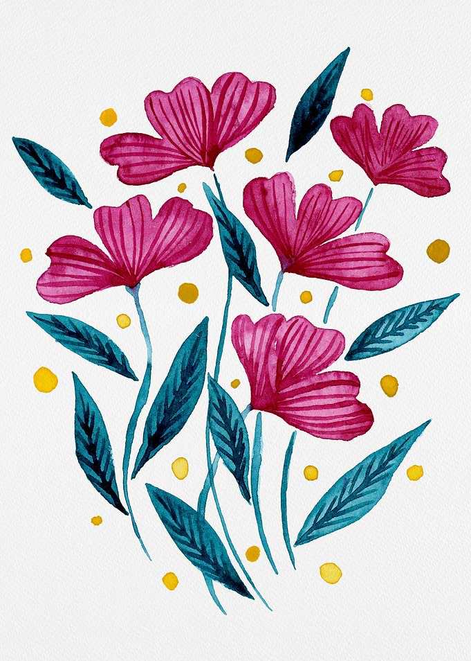 Cute floral bouquet pink