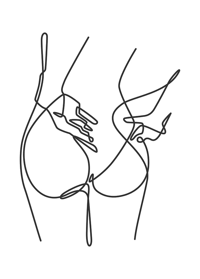One Line Art Woman