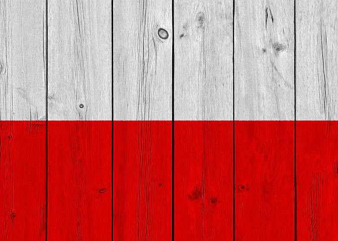 Wooden Texture Poland Flag