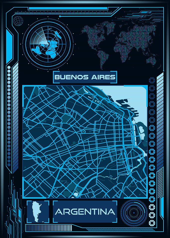 BUENOS AIRES MAP ARGENTINA