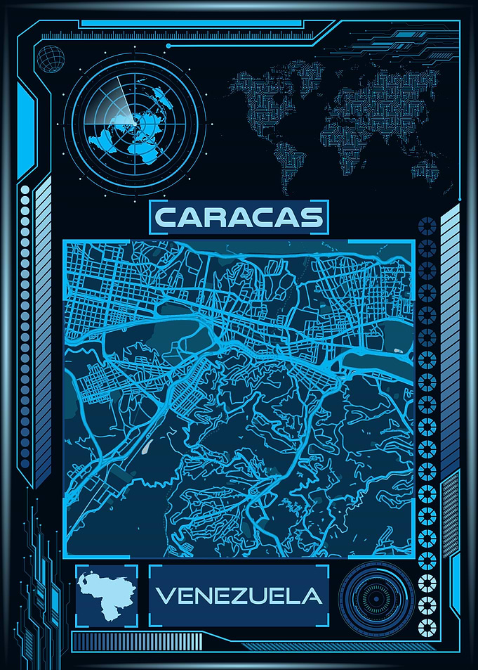 CARACAS MAP VENEZUELA