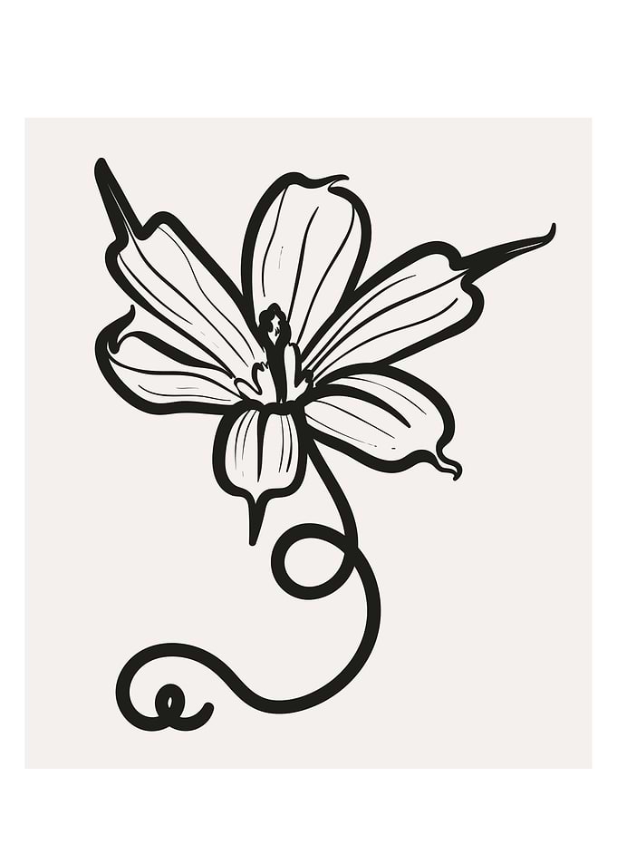 Botanical flower modernart