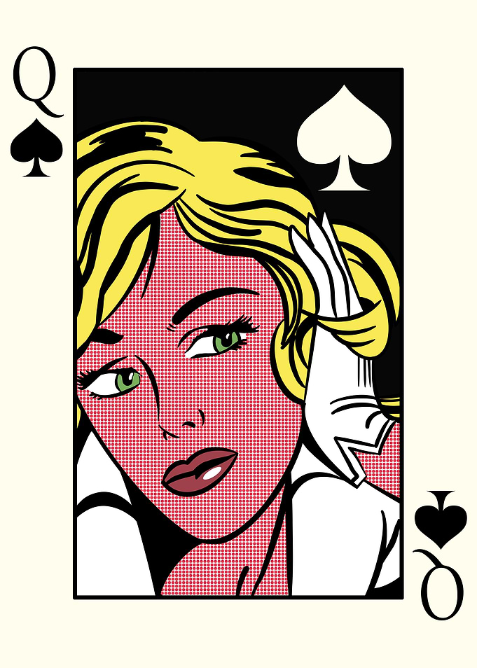 Pop Art Queen of Spades