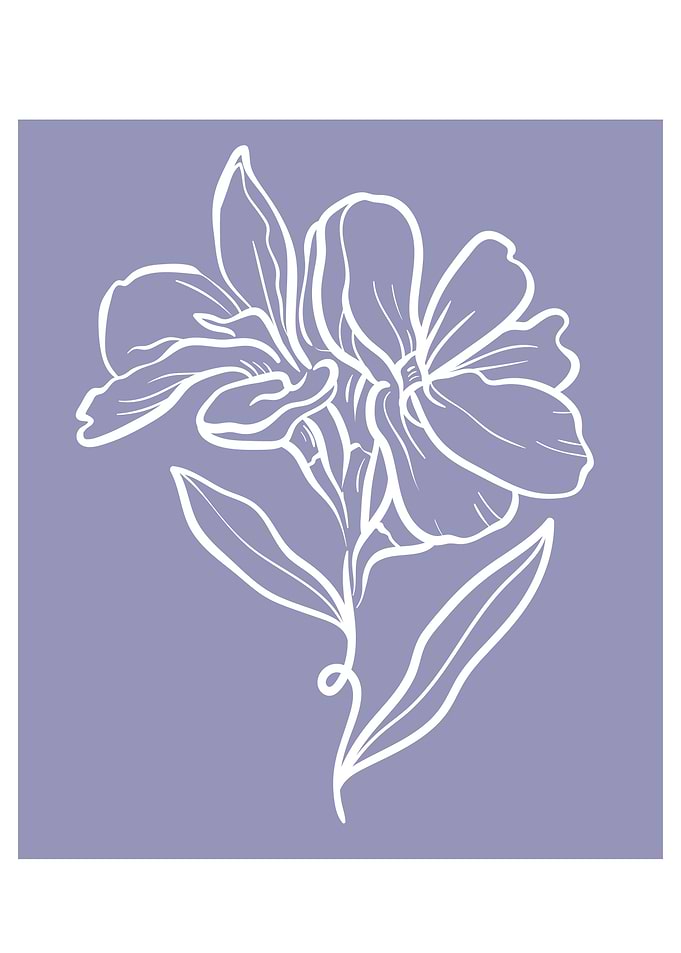 Abstract tropical flowers