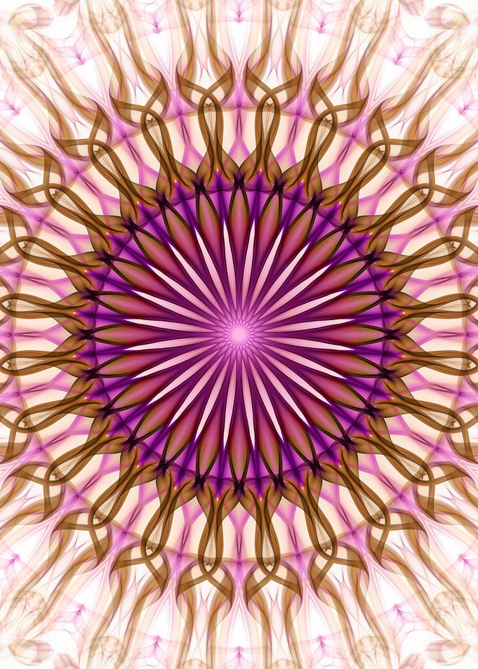 Purple and brown mandala