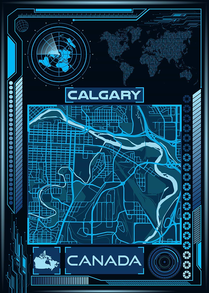 CALGARY MAP CANADA