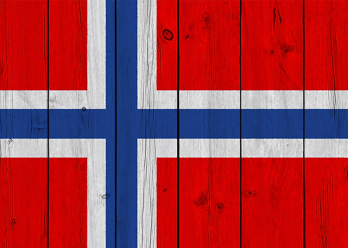 Wooden Texture Norway Flag
