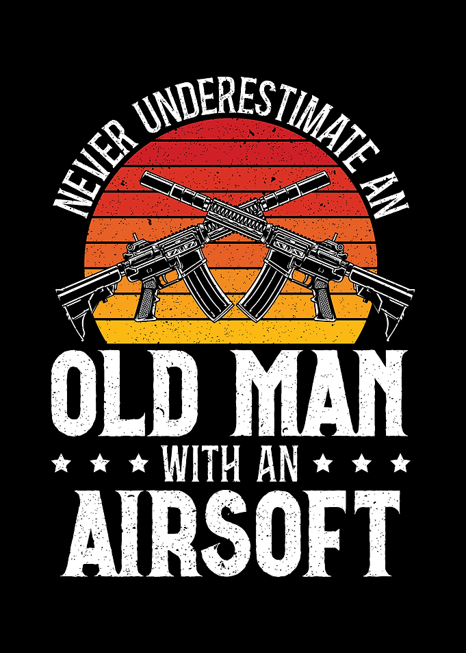 An Old Man With An Airsoft