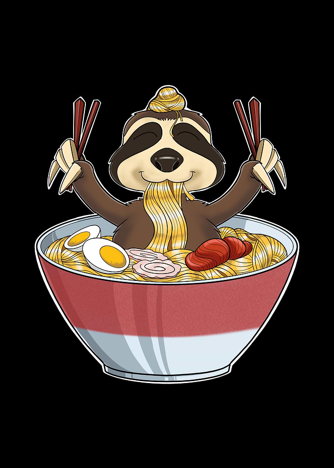 Kawaii Sloth Japan Ramen