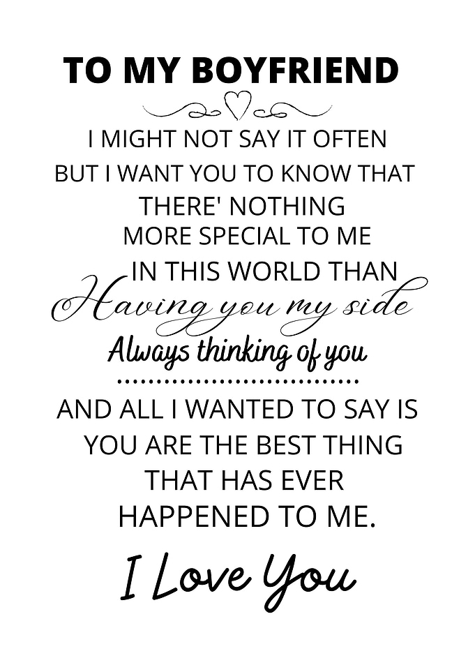 To My Boyfriend