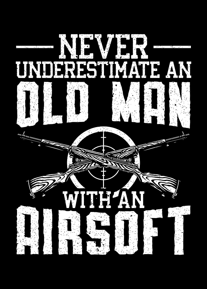 An Old Man With An Airsoft