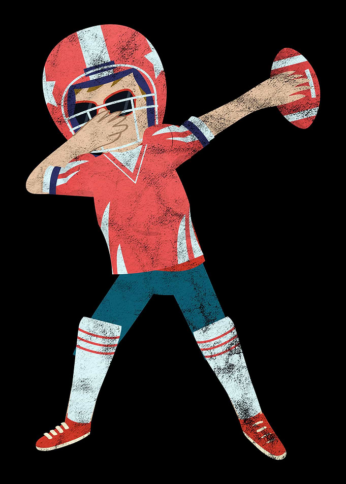 Dabbing American Football