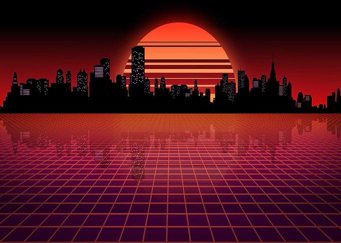 retro sunset