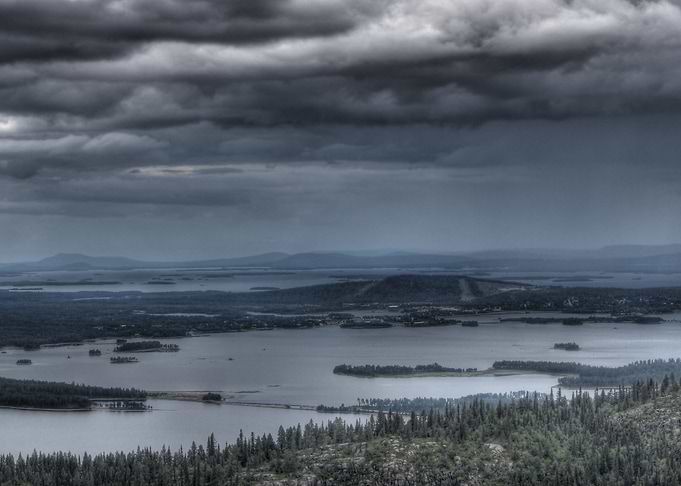 A rainy day in Arjeplog