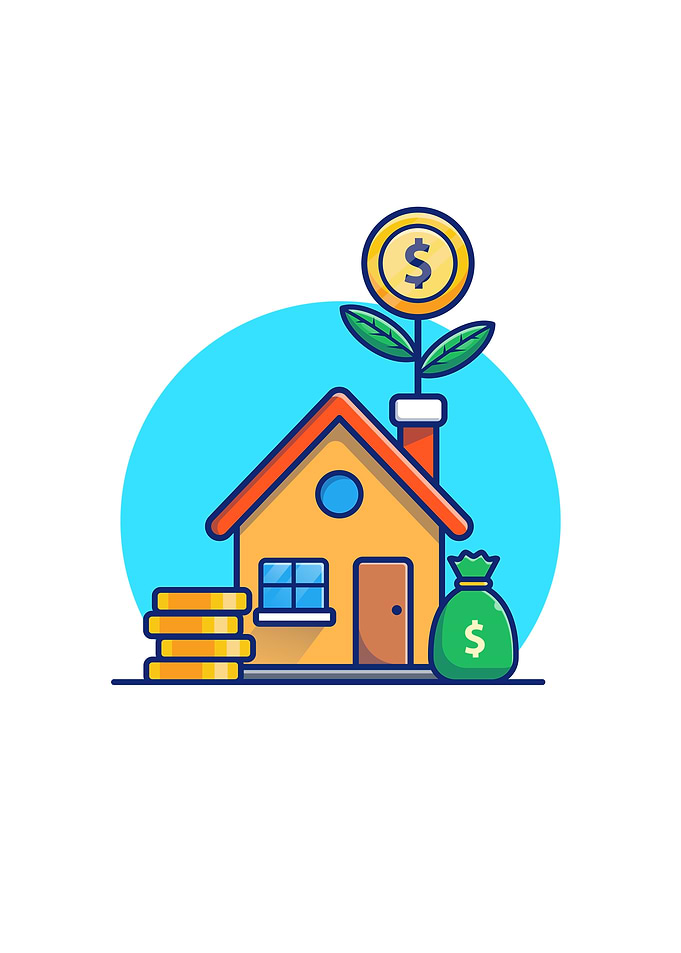 House With Gold Coin Money