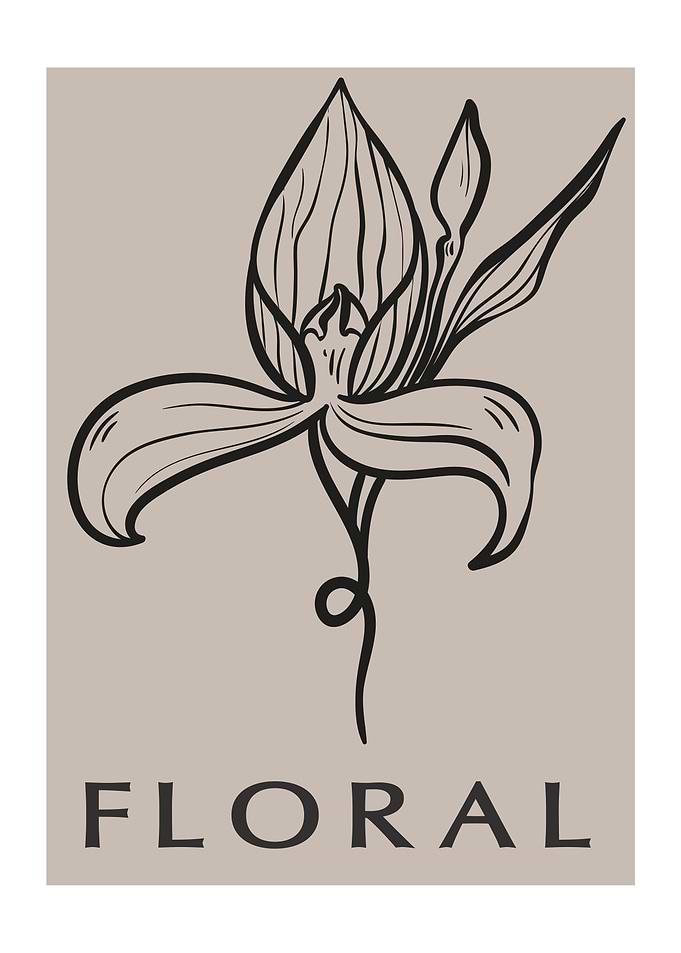 Floral nature abstract art