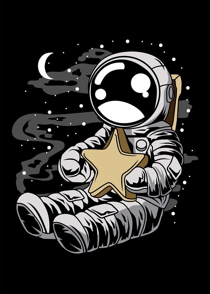 ASTRONAUT HOLDING THE STAR