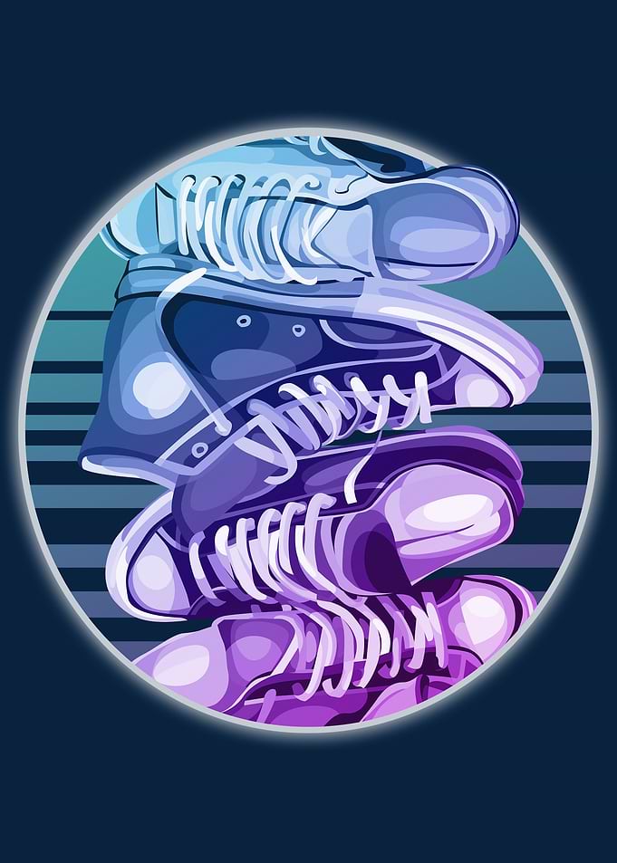 shoes in a circle