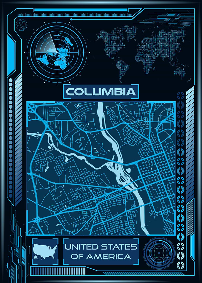 COLUMBIA MAP USA