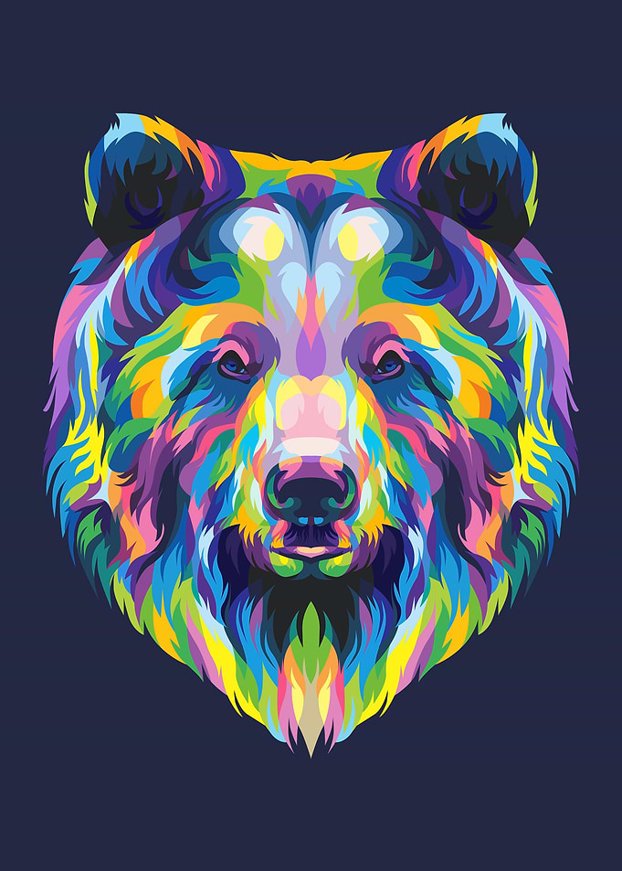 Bear colorful
