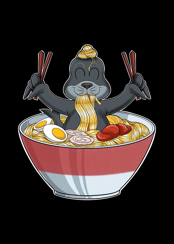 Kawaii Seal Japanese Ramen