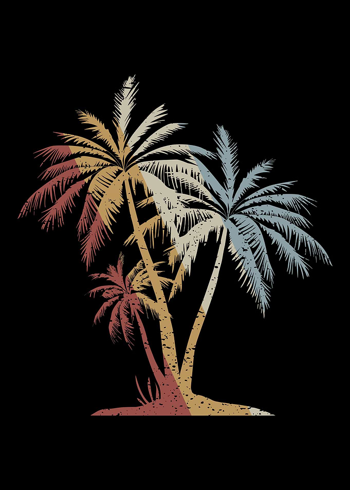 Palm Trees Retro Vintage