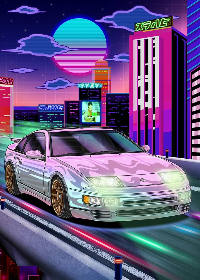 Synthwave Nissan 300ZX