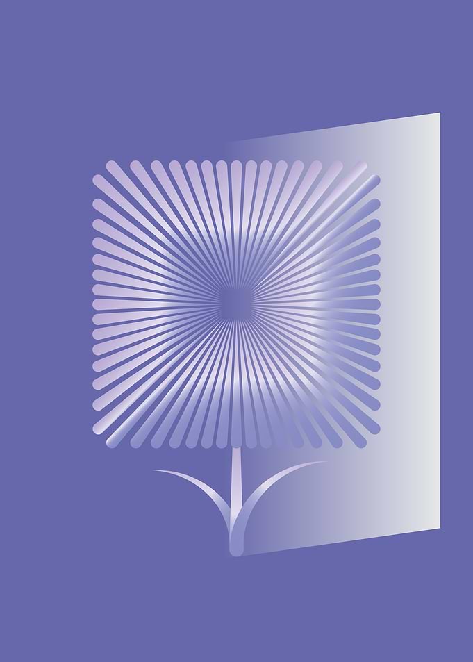 Violet square flower