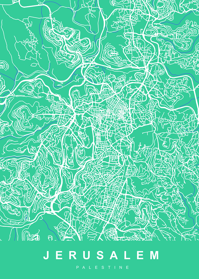 JERUSALEM Map PALESTINE