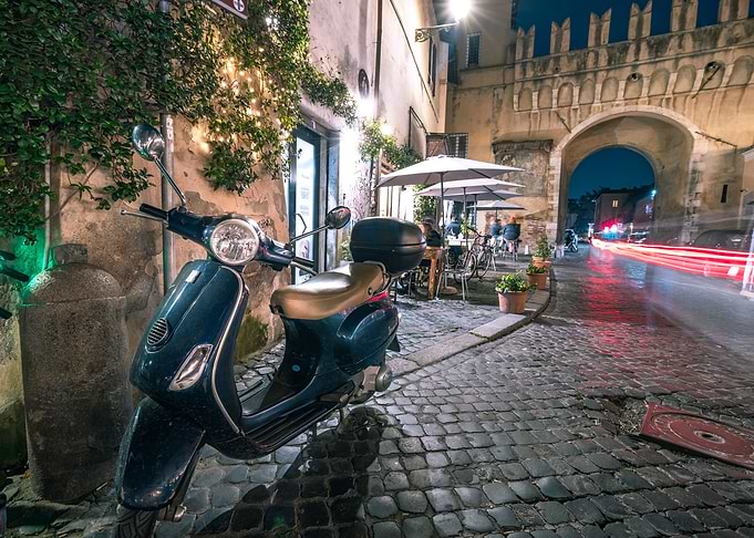 Trastevere Rome Vespa
