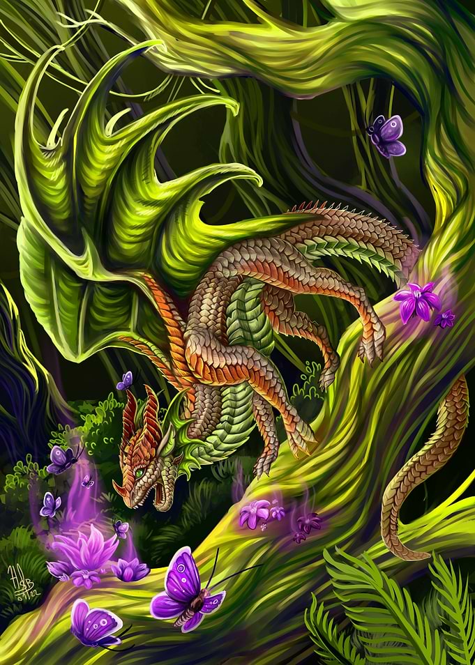 Butterfly tropical dragon