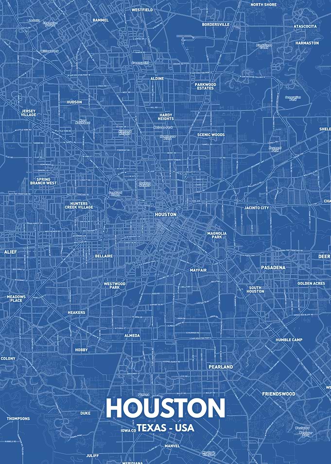 Houston city map