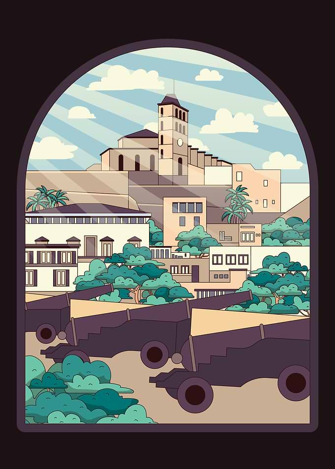 Ibiza city landscape
