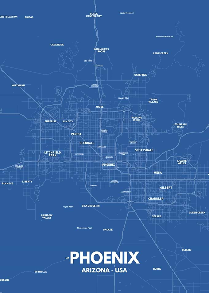 Phoenix city map