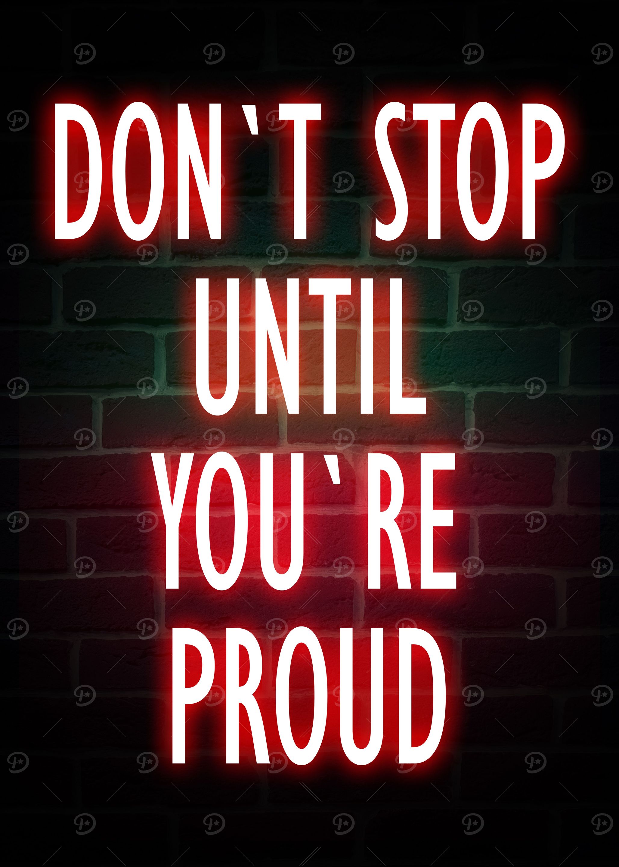 Inspirational Quote Neon