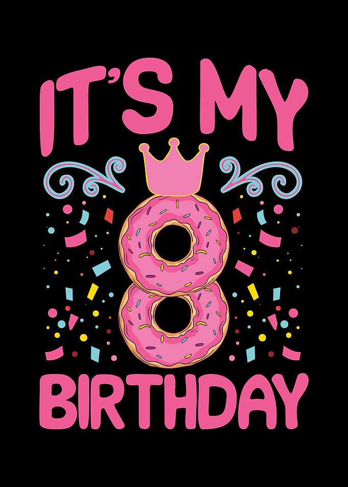 Its my 8 Birthday donut