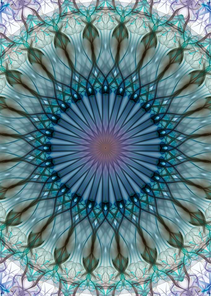 Blue and green mandala