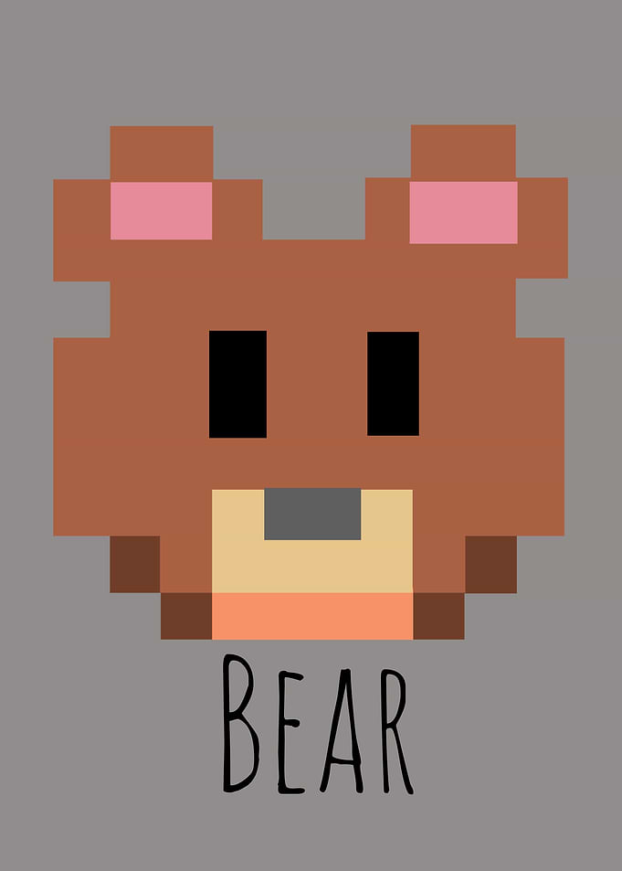 bear animal pixel