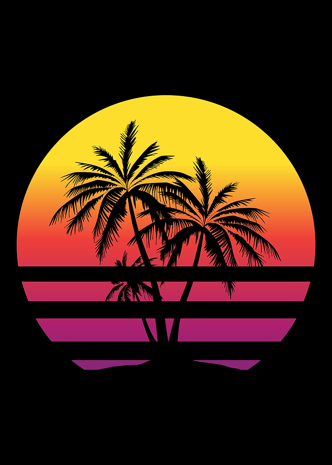 Palm Trees Retro Vintage