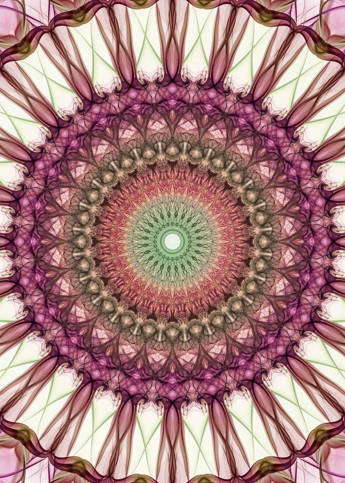 Cream and pink mandala