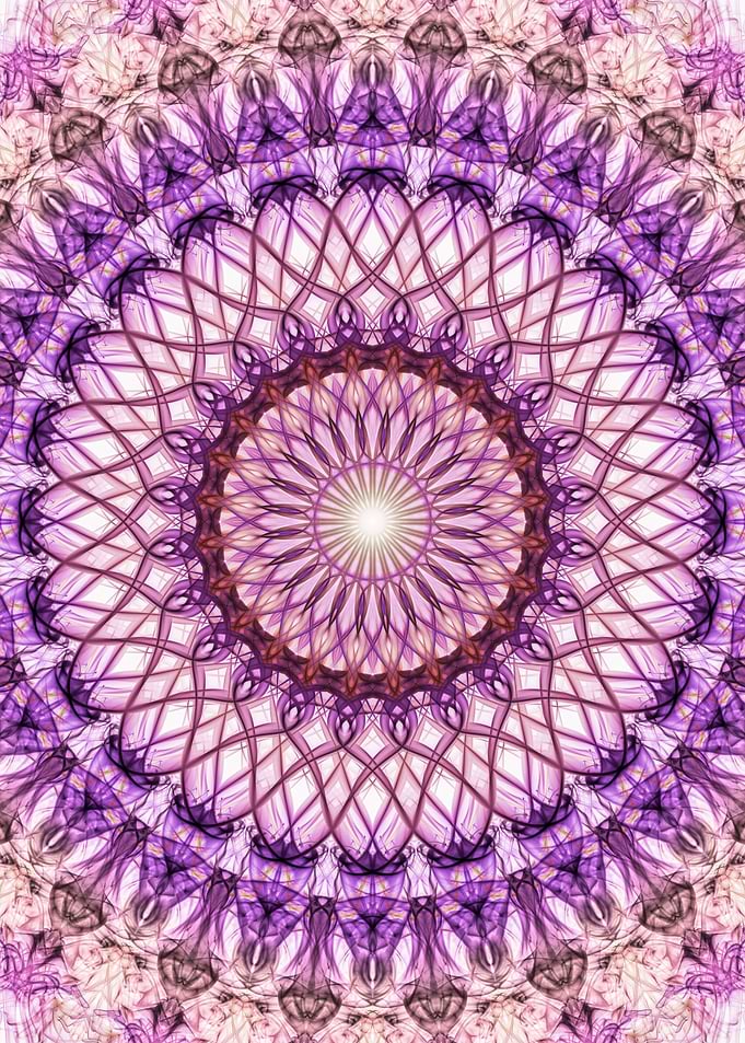 Violet and red mandala