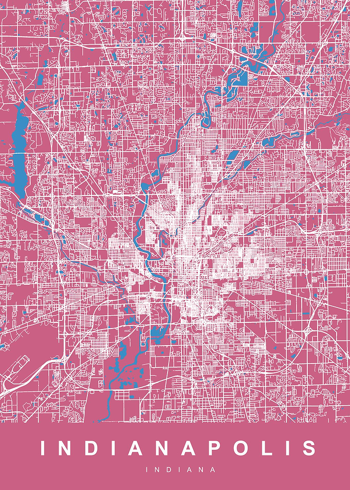 INDIANAPOLIS Map INDIANA