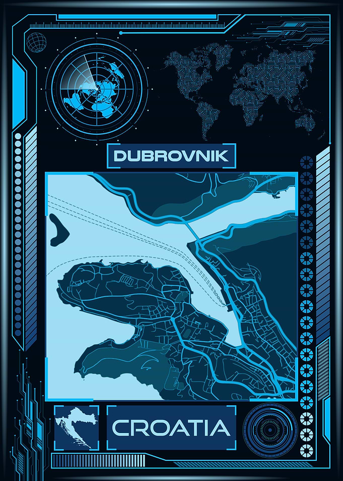 DUBROVNIK MAP CROATIA