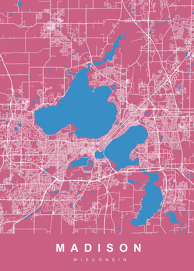 MADISON Map WISCONSIN USA
