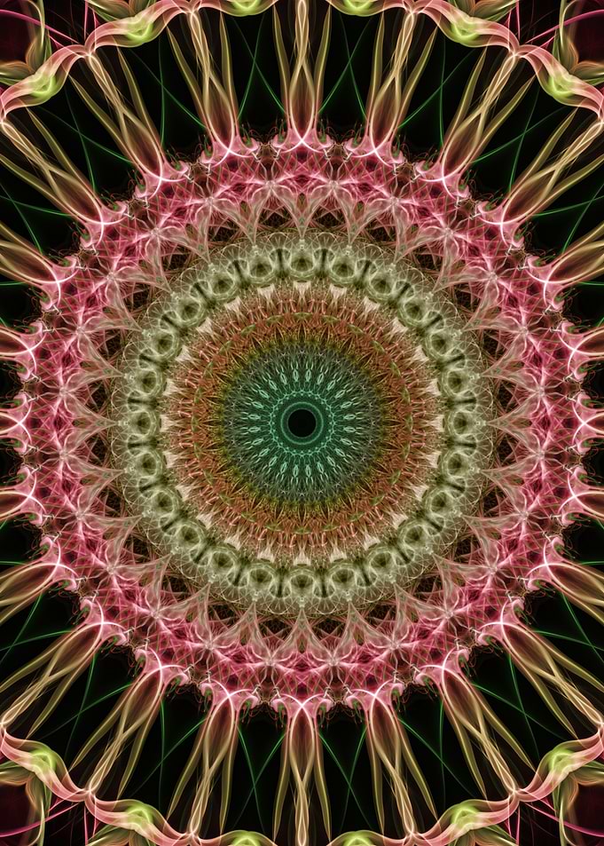 Red and brown mandala